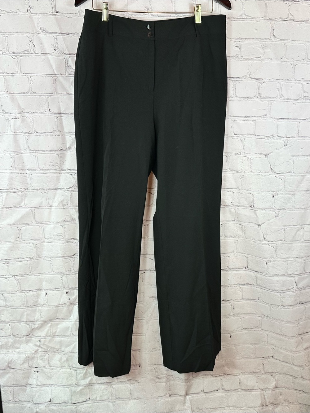 Chico's (2.5) Black Dress Pants Straight Leg women 14 classic office minimalist